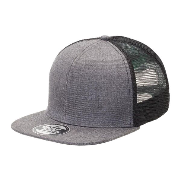 Heathered Flat Peak Trucker with Supacolour Printing - FULL COLOUR Thumbnail